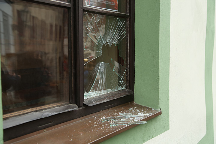 A2B Glass are able to board up broken windows while they are being repaired in Leicester.
